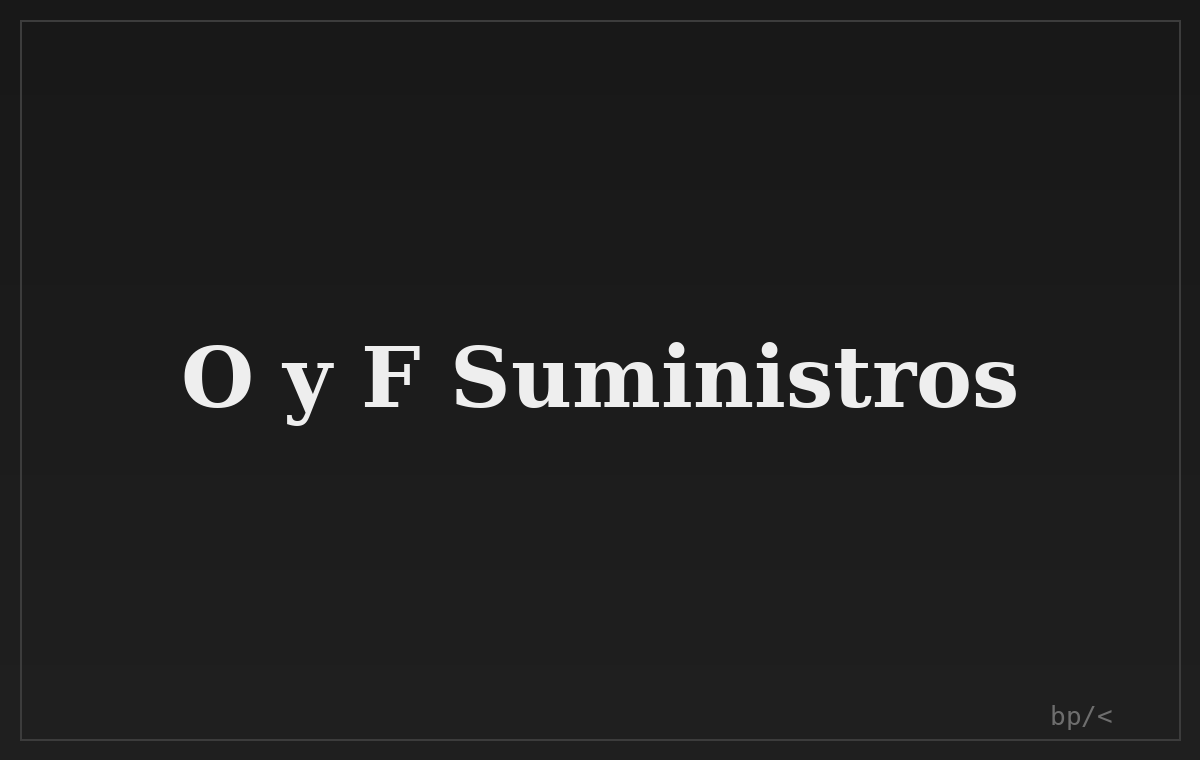 O y F Suministros